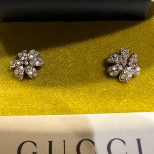 SOLD*****Gucci 18 K Moonstone & Diamonds Stud Earrings